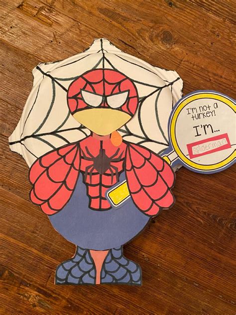 Disguise Template Printable Spiderman Turkey Disguise
